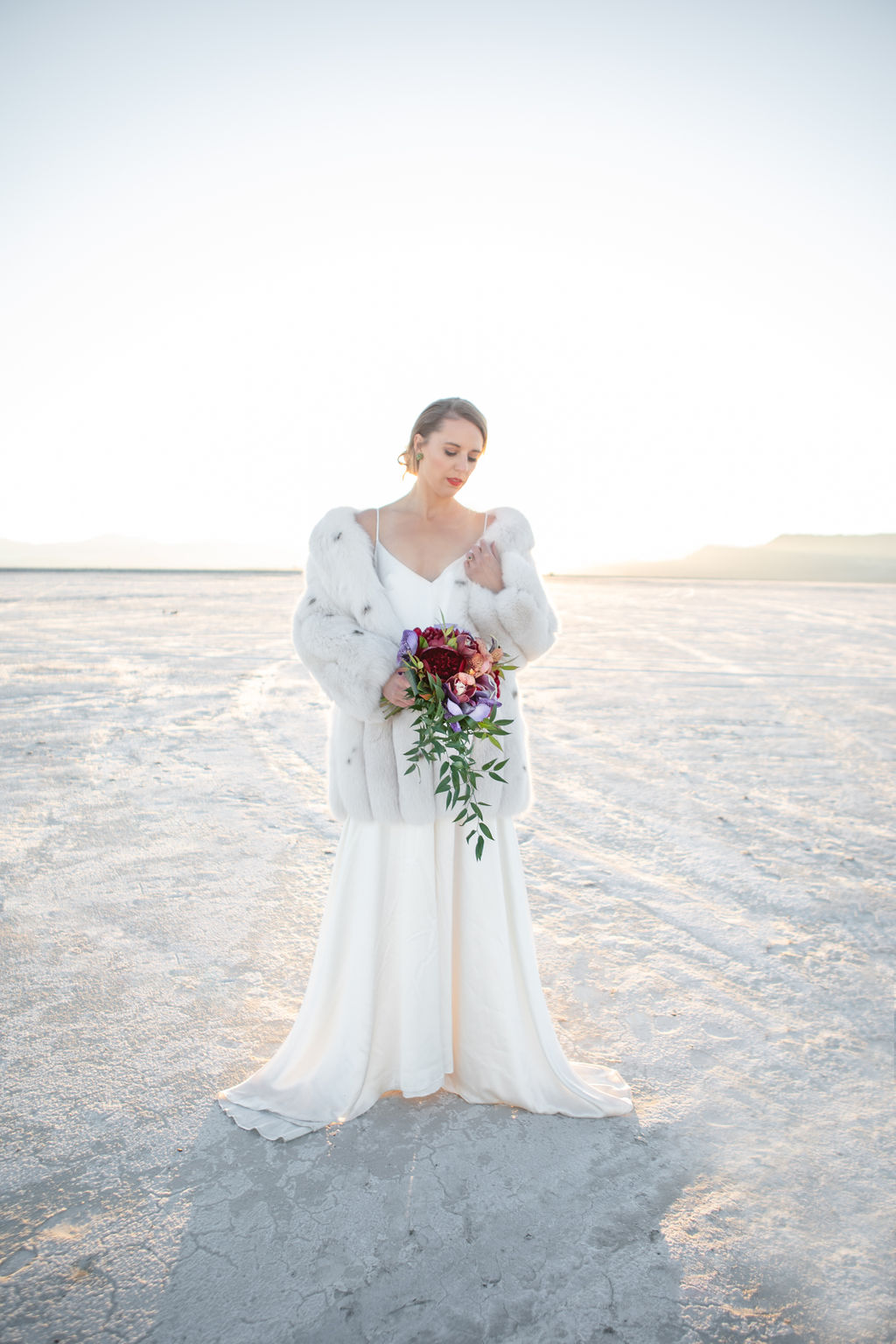 Simple Elegant Modern Goli June Luca Wedding Dress Victoria Chukarov Salt Flats Utah 21