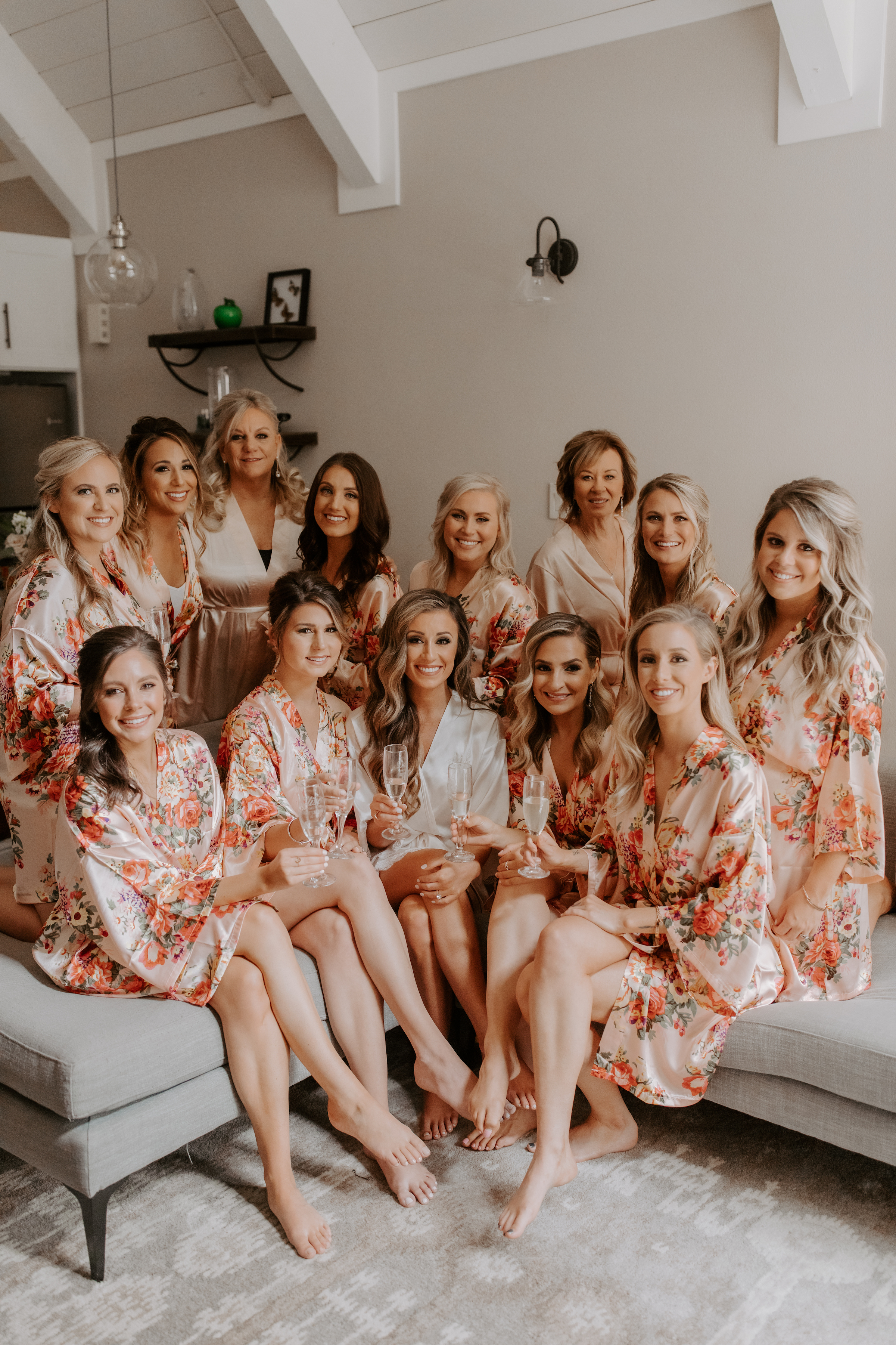 Bridal Party Robes Floral Print Colorful
