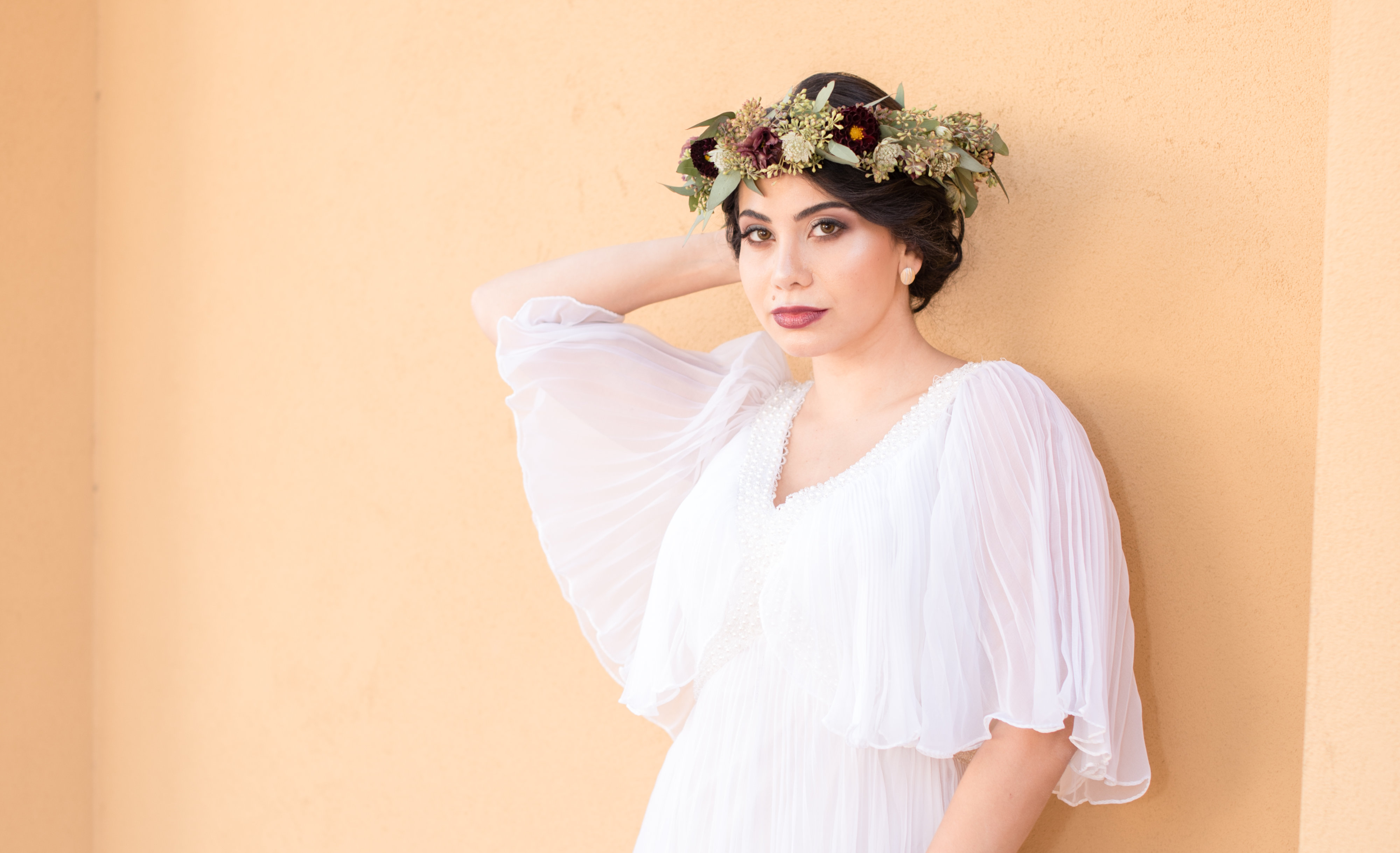 Tuscan-Inspired Bridal Shoot In A Vintage Wedding Gown