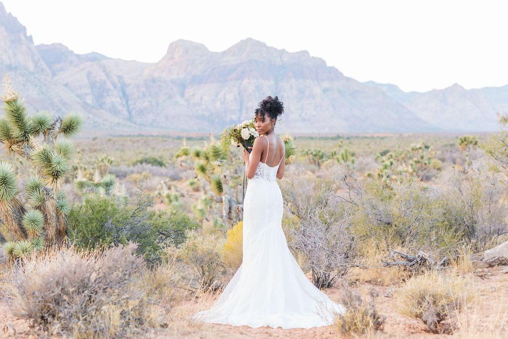 Edgy Meets Romantic Bridal Shoot At Red Rock Canyon