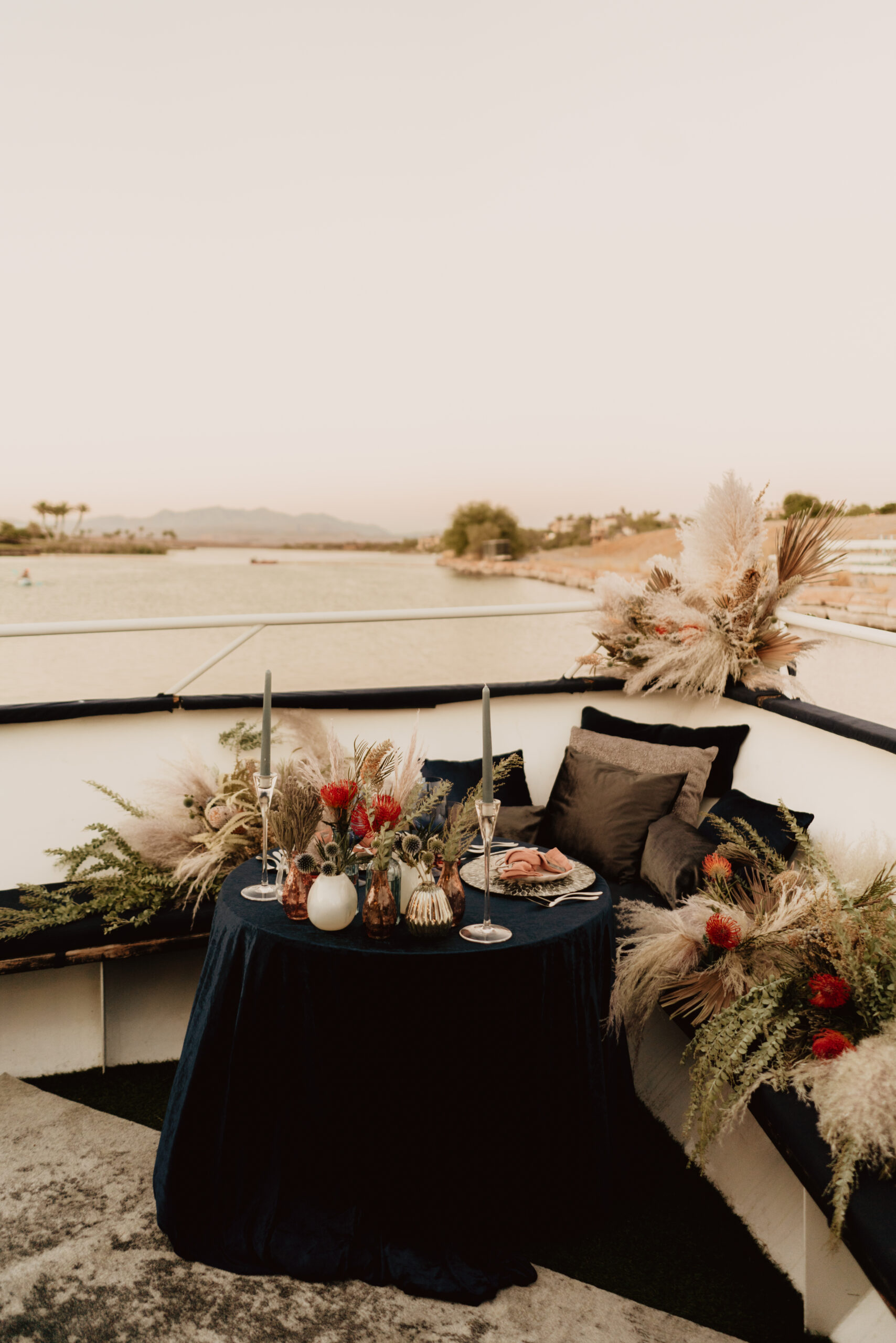 whimsical touch to our modern, nautical theme for a yacht elopement