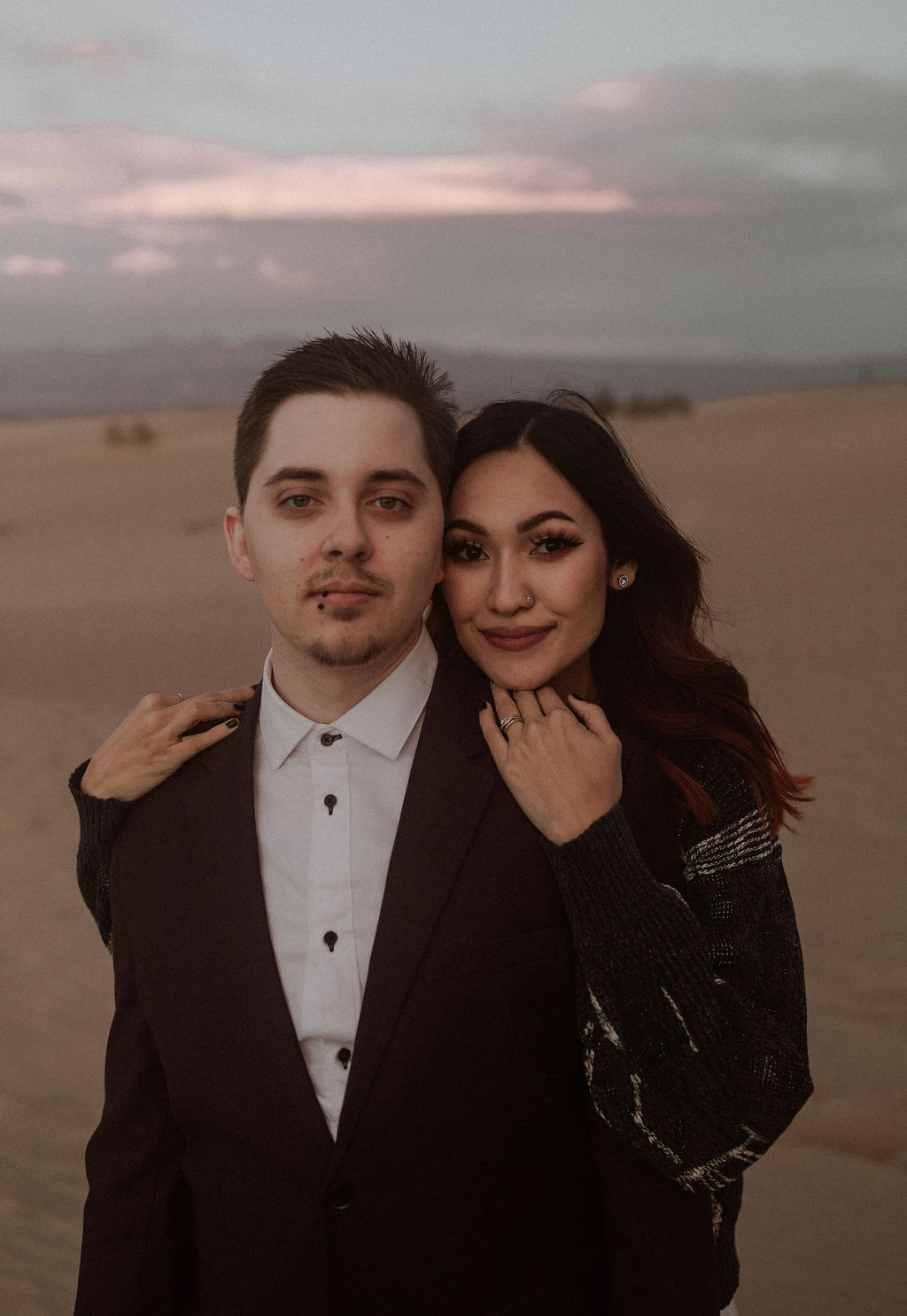 Romantic and Moody Sand Dune Elopement in Nevada | Southwest Wed